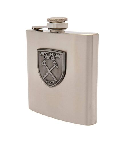 West Ham United FC Button Hip Flask (Silver) (One Size) - UTTA9775