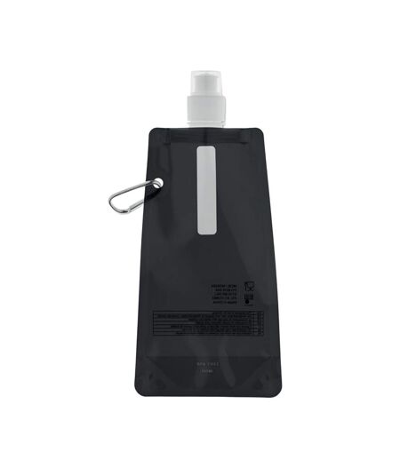 Gates plain foldable 480ml water bottle one size black MidOcean