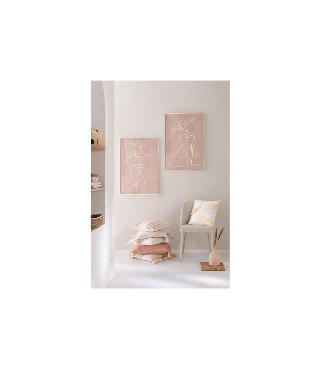 Coussin Déco Cercle Julia 43x43 Beige-4