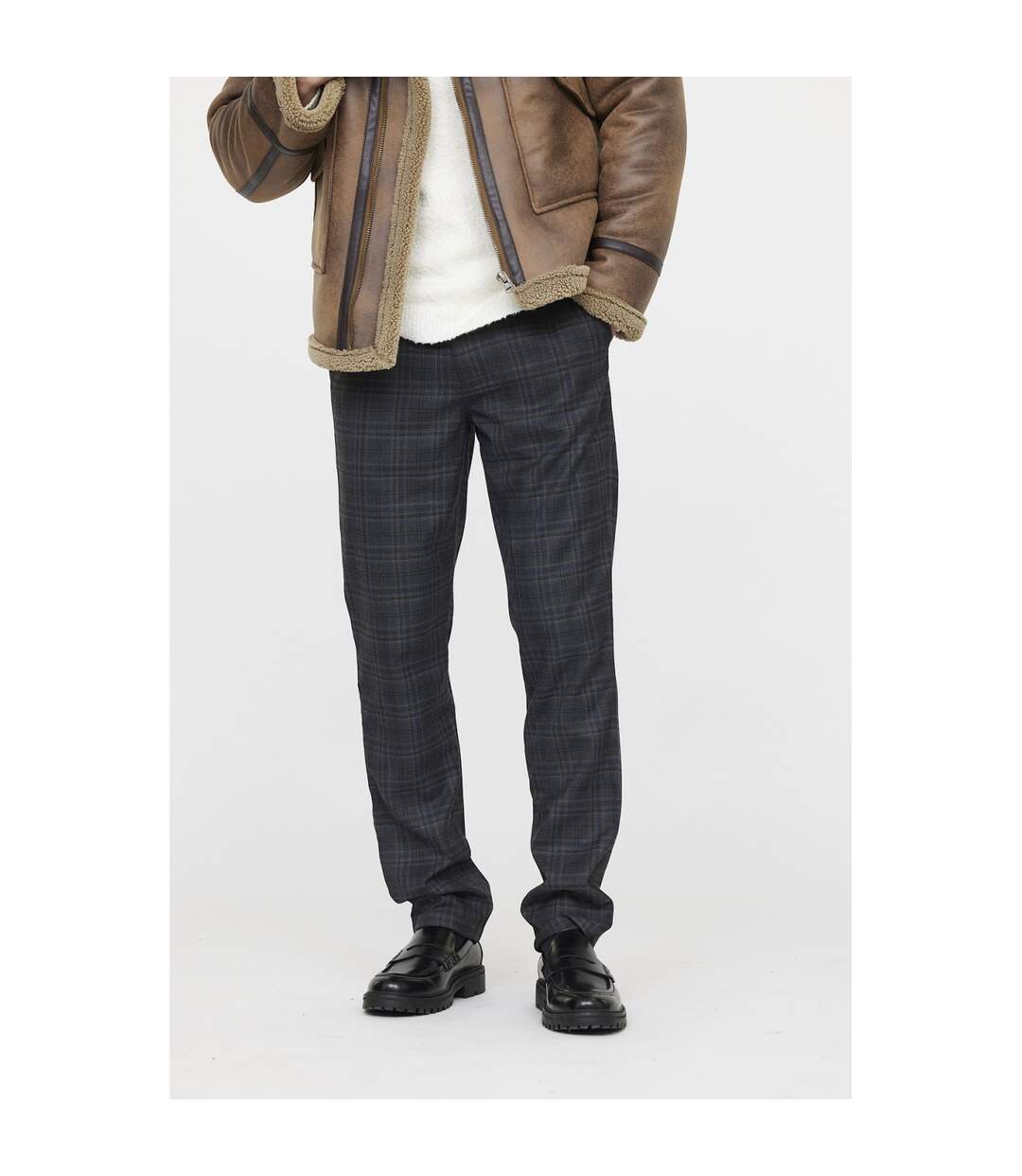 Pantalon GALANT Check dark grey-4