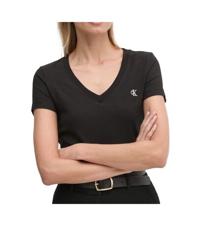 T-Shirt noir femme calvin klein jeans essential bright - l