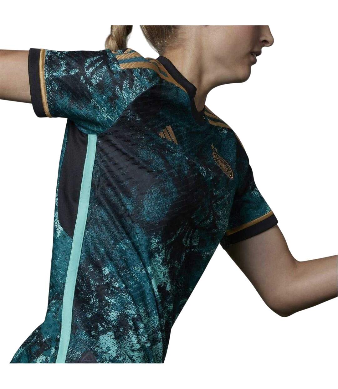 Maillot Motif/style Adidas Femme Bleu Sarcelle Germany DFB-4