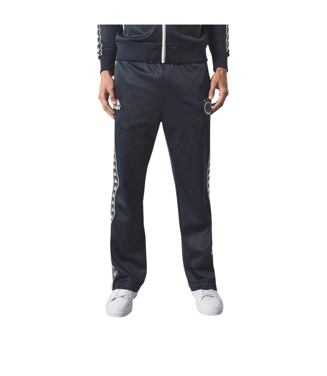Pantalon De Jogging Motif/style Blocs De Couleurs Banda Homme Bleu Blanc Kappa-4