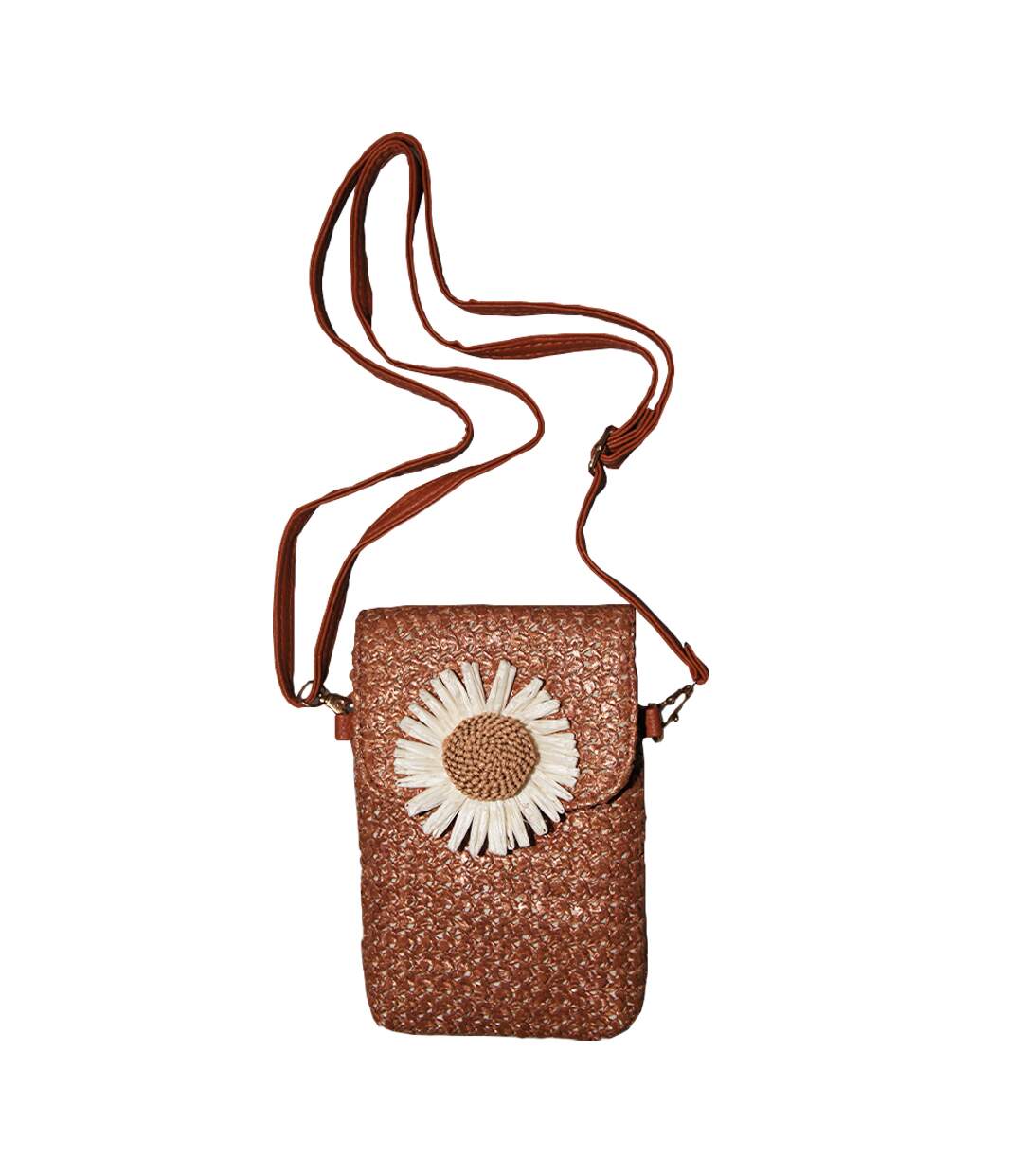 Adult Unisex Rattan Style Carry Bag One Size Tan Solis-1