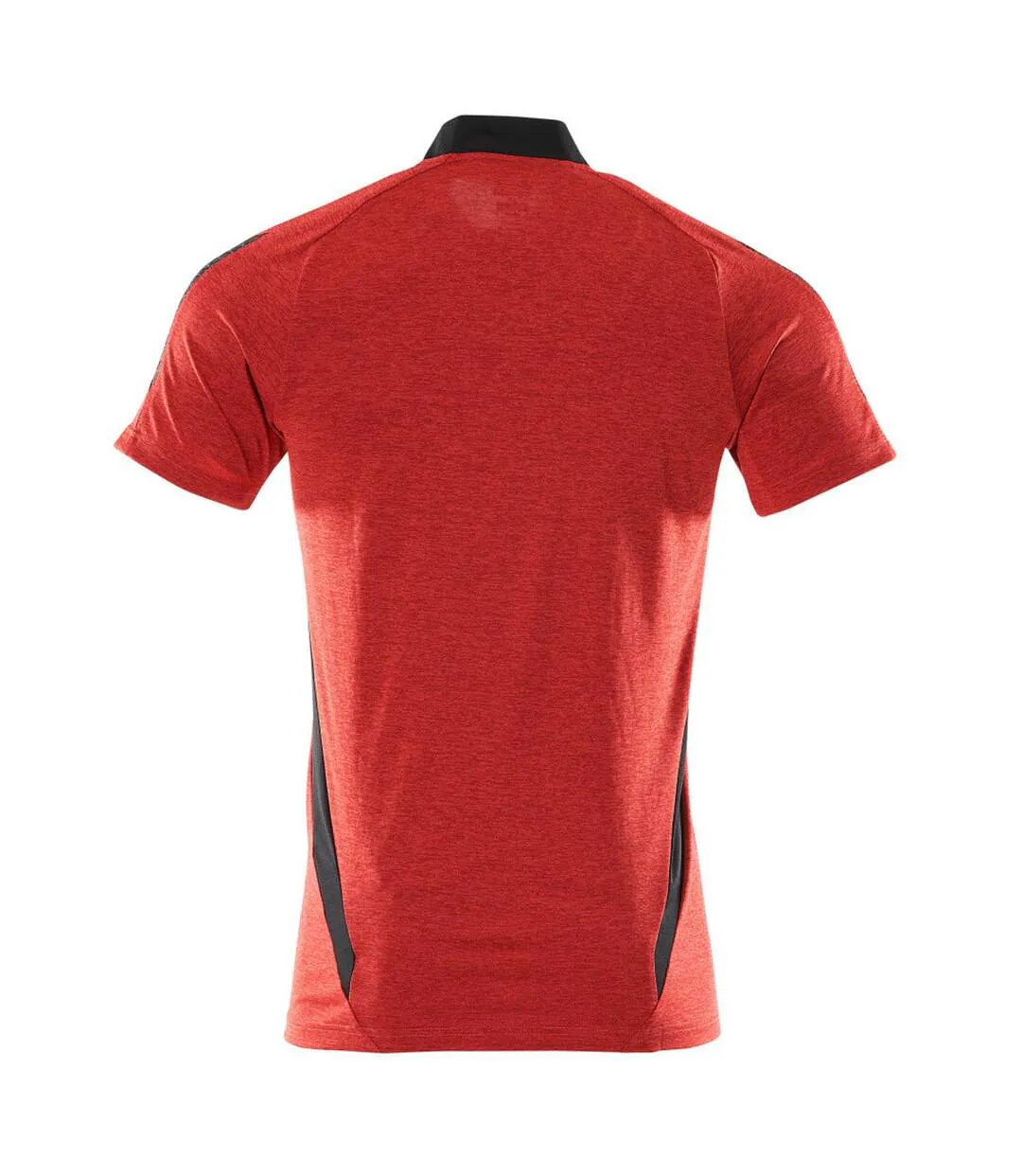 Mens Accelerate Polo Shirt Traffic Red Black Mascot-2