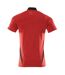 Mens Accelerate Polo Shirt Traffic Red Black Mascot-2
