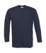 T-shirt manches longues homme - col rond - E190LSL - bleu marine