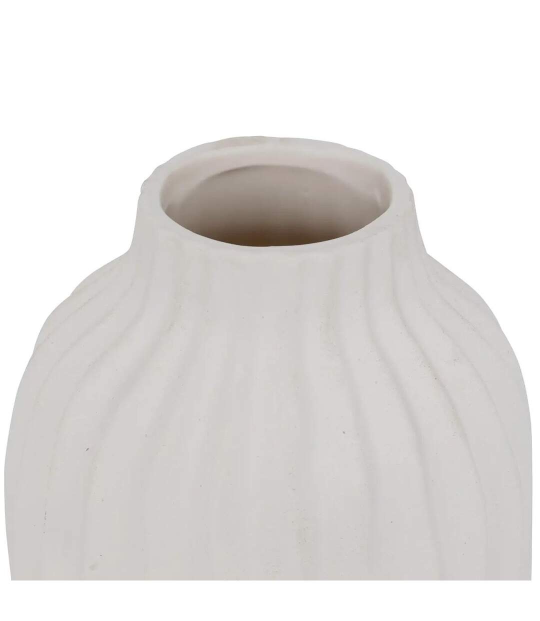Vase Design en Céramique Fernan 22cm Blanc-2
