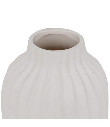 Vase Design en Céramique Fernan 22cm Blanc