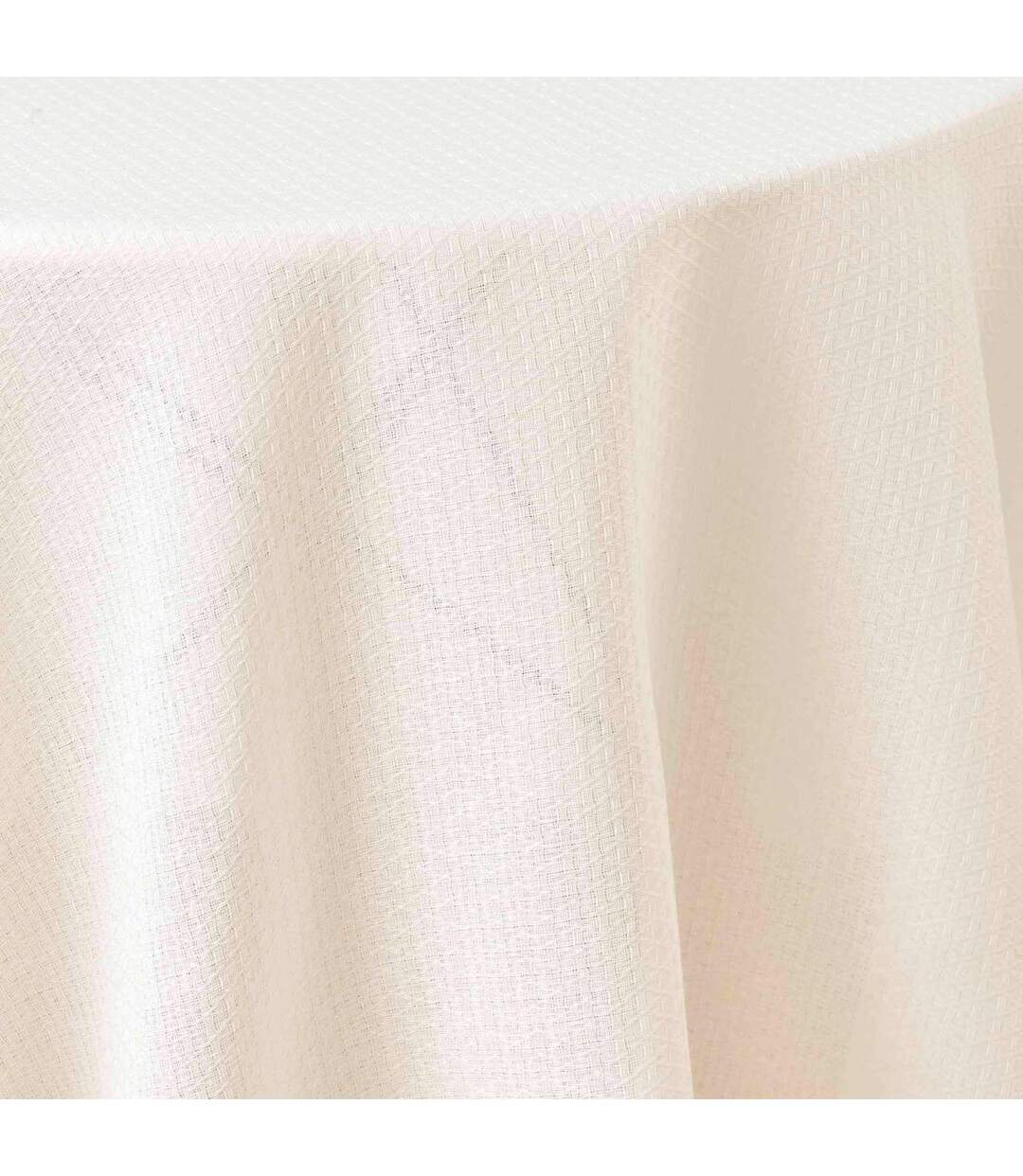Nappe Ronde Jacquard Stella 180cm Blanc-2