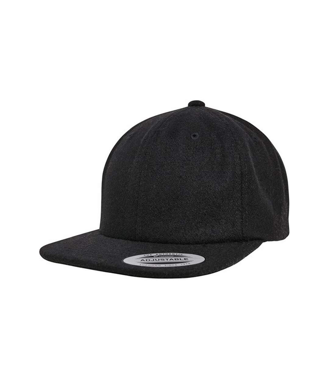 Unisex adult melton cap black Flexfit-1
