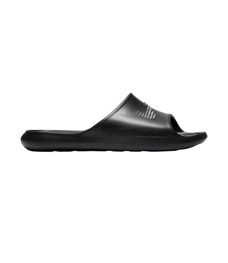 Mens Victori One Swoosh Sliders Black White Nike