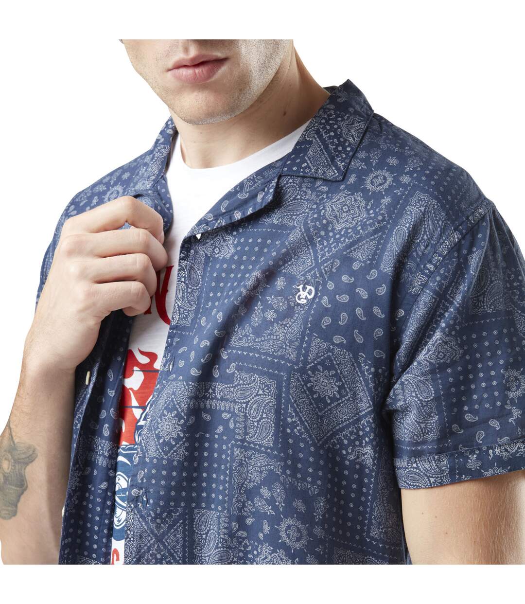 Chemise homme pique Paisley en coton Vondutch-2