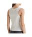 Débardeur blanc grisé femme calvin klein jeans a woven label-2