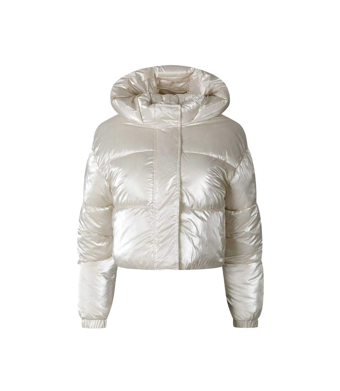 Doudoune Matelassée Motif/style Métallisé Femme Blanc Minoti-2