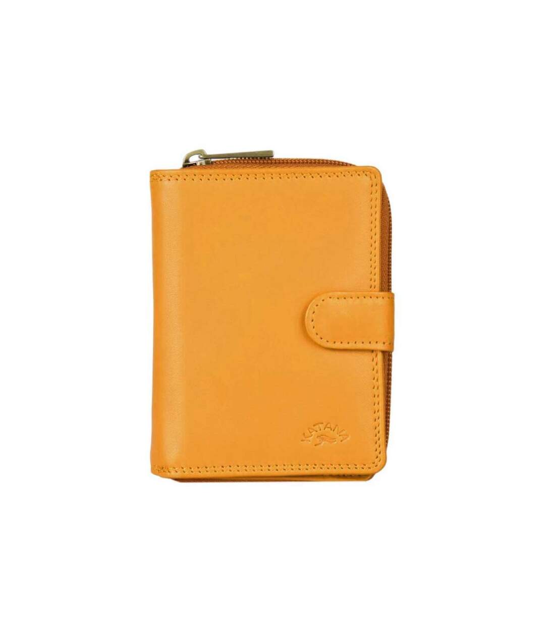 Katana - Portefeuille compact en cuir - jaune - 8723-1