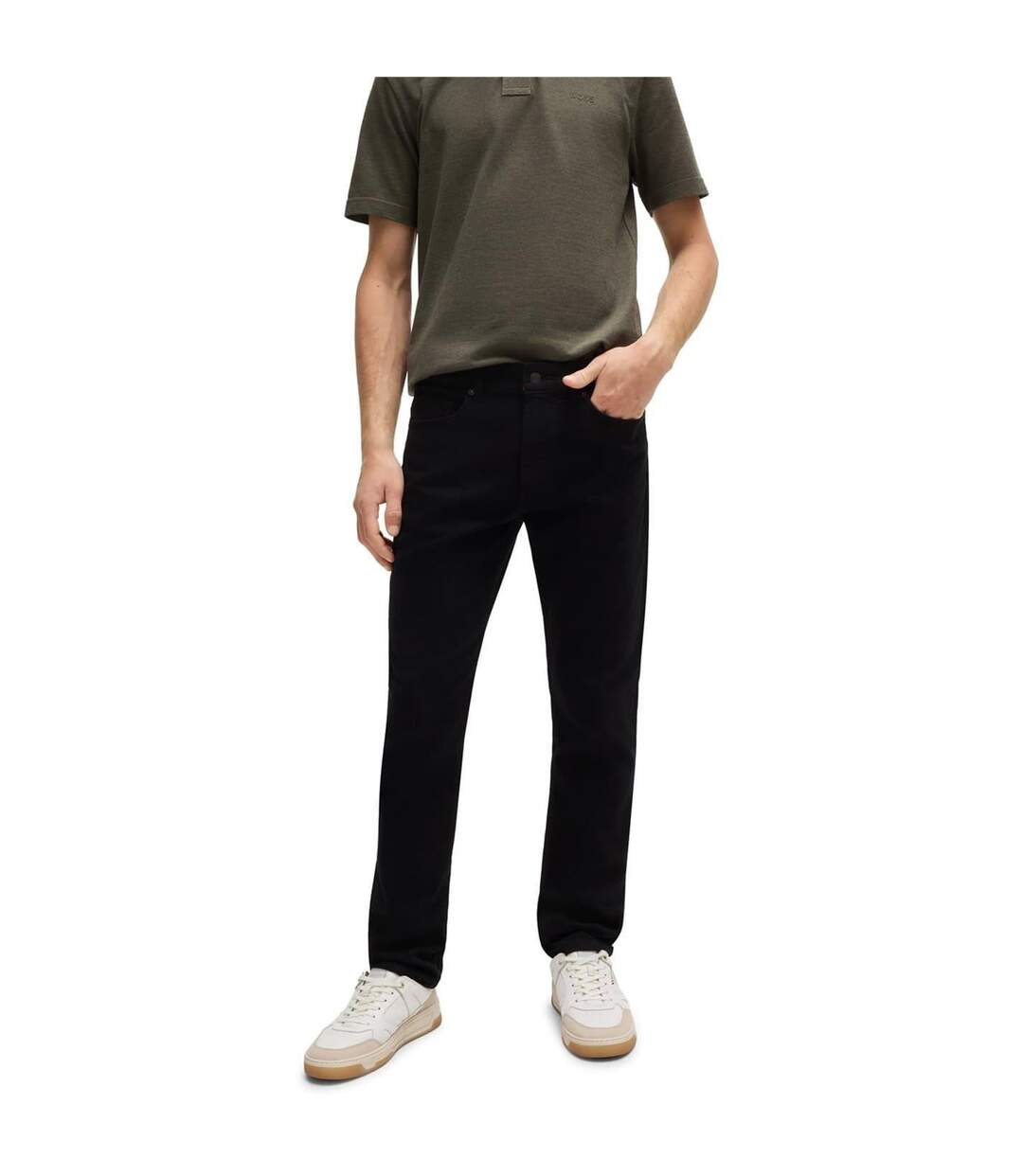 Mens Delaware Bc-l-c Slim Leg Jeans Black Boss-1