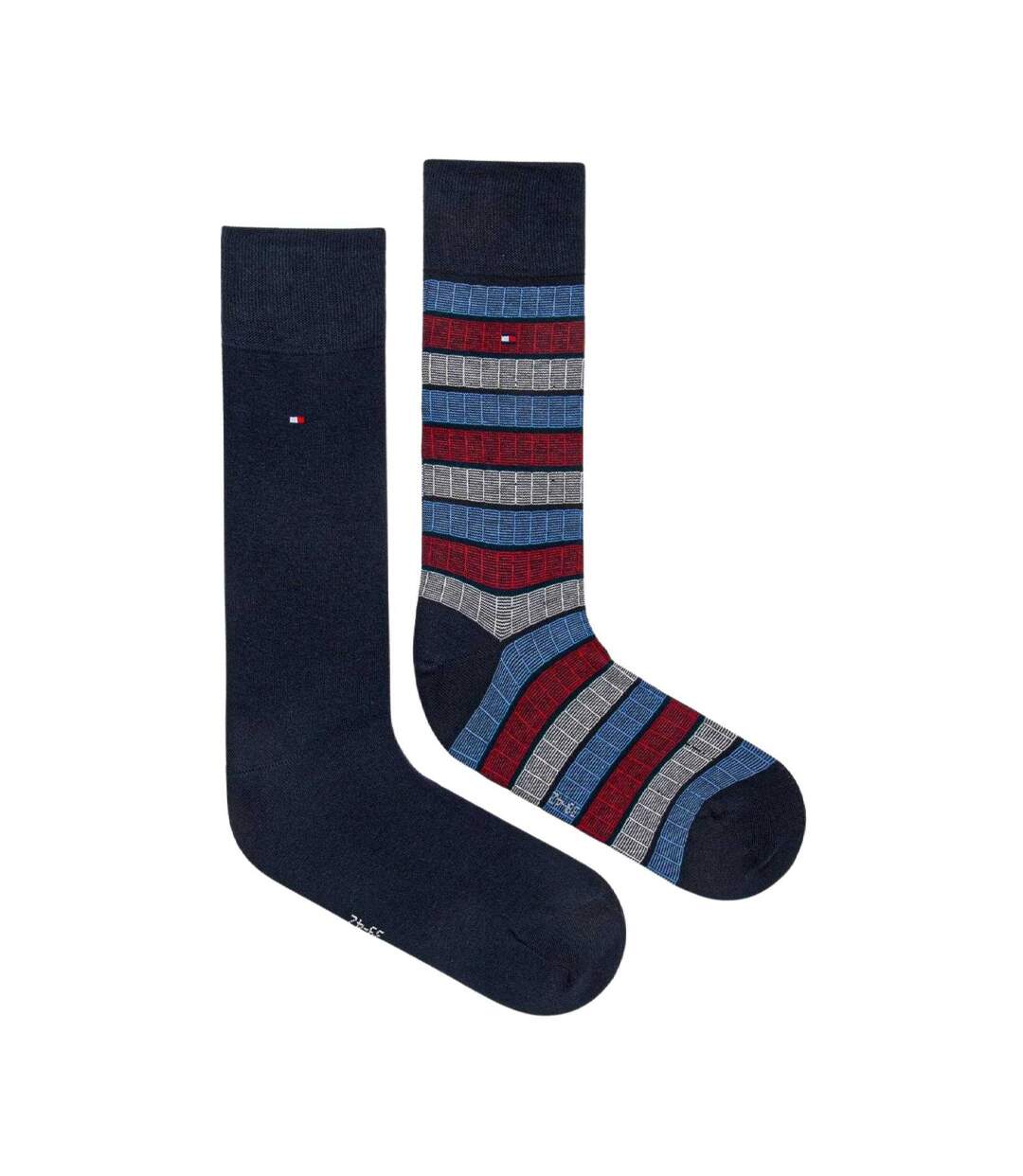 Chaussettes Motif/style Blocs De Couleurs Homme Bleu Marine Tommy Hilfiger-1