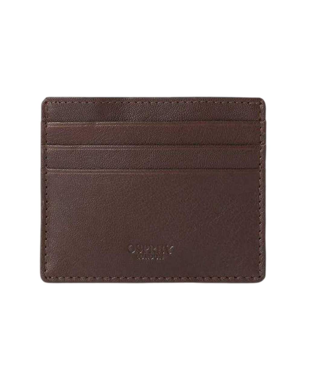 Wesley Leather Card Holder One Size Chocolate Brown Osprey-1