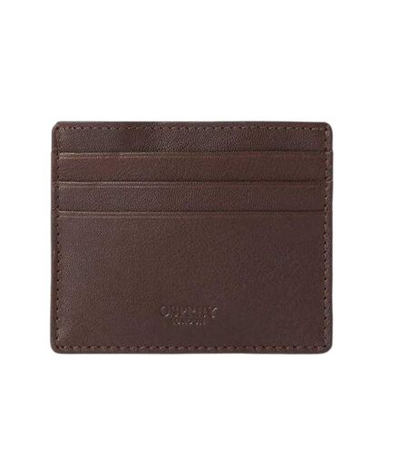 Wesley Leather Card Holder One Size Chocolate Brown Osprey