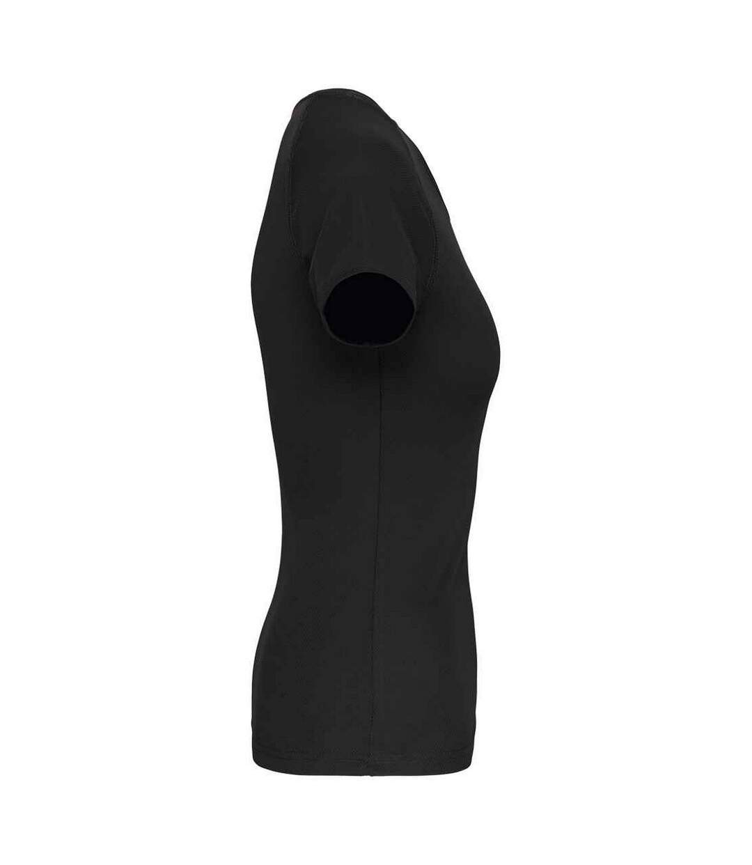 Womens/ladies Performance T-shirt Black Proact-3