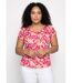 T-shirt manches courtes imprimé feuillage col rond-1