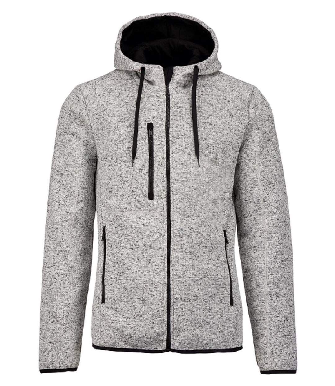 Veste à capuche chinée - Homme - PA365 - gris clair mélange-1