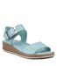 Womens/ladies Ellie Leather Sandals Aqua Hush Puppies-1