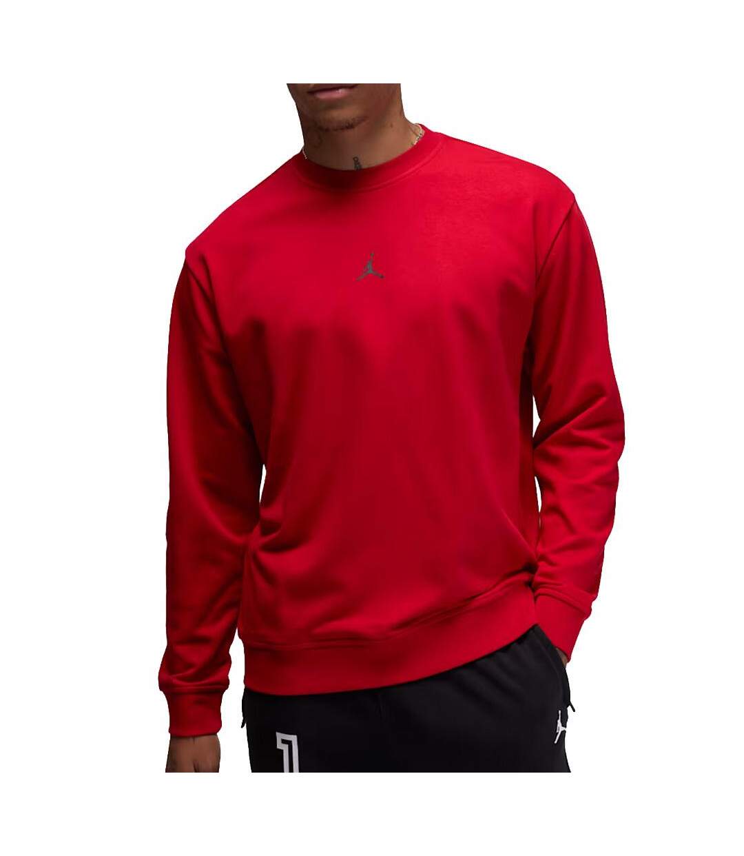 Sweat rouge homme nike crew-1