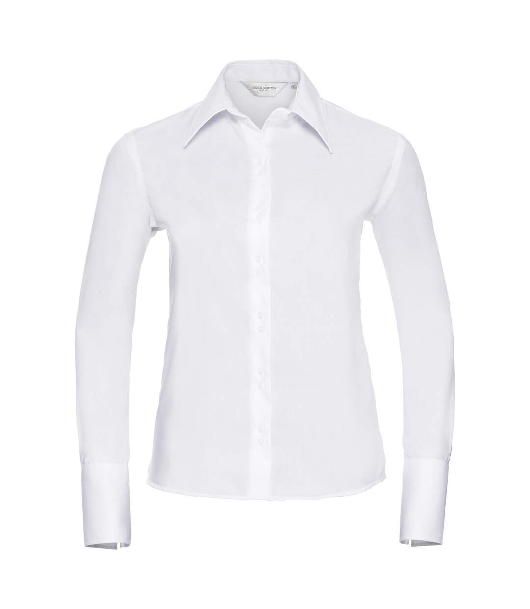 Collection Chemisier À Manches Longues Sans Repassage Femme Blanc Russell-1
