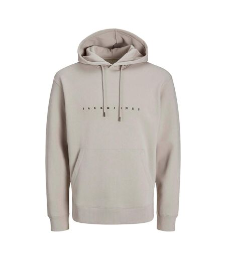 Mens Logo Hoodie Moonbeam Jack And Jones
