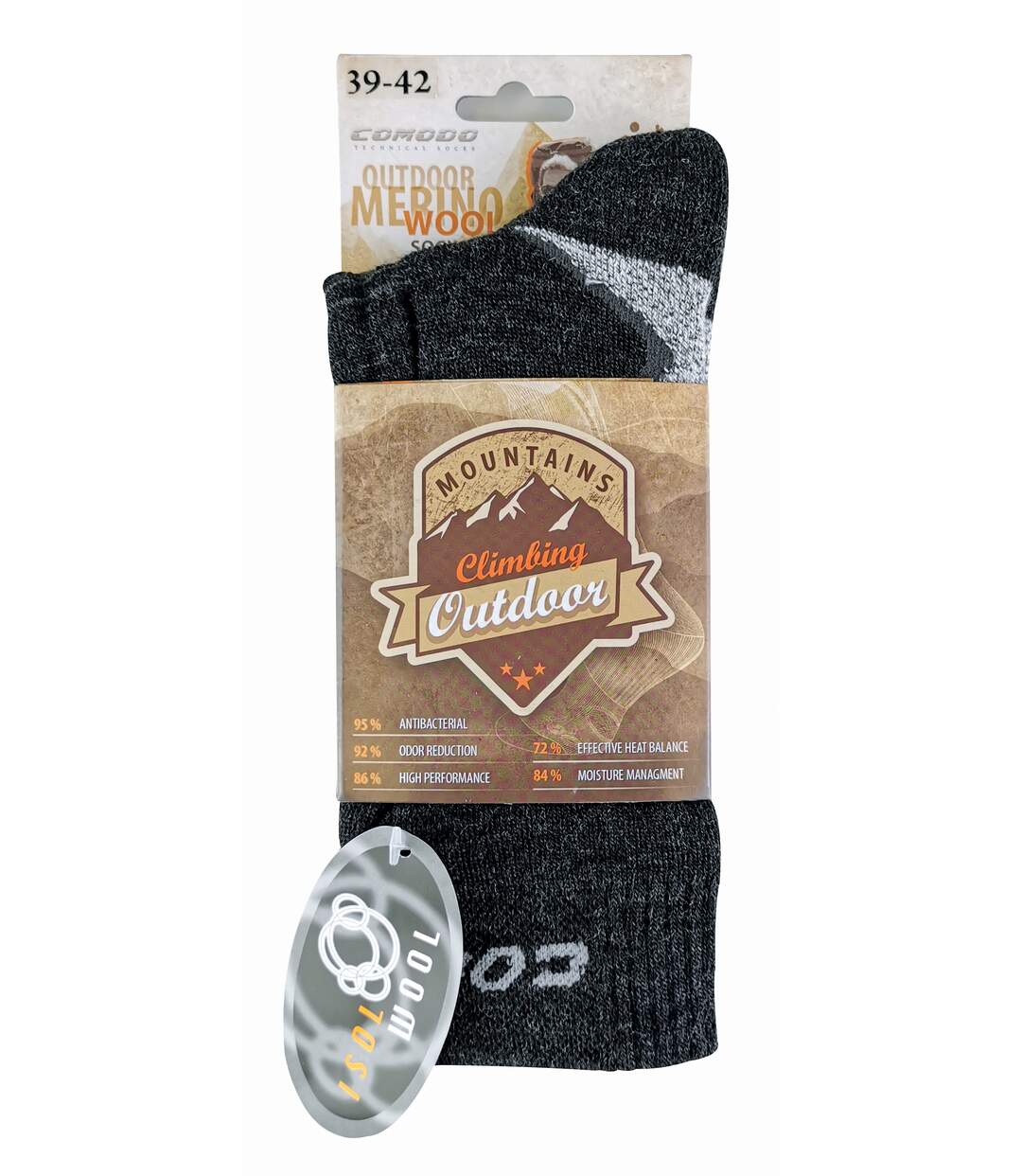 Chaussettes de Randonnée Thermiques Laine Mérinos