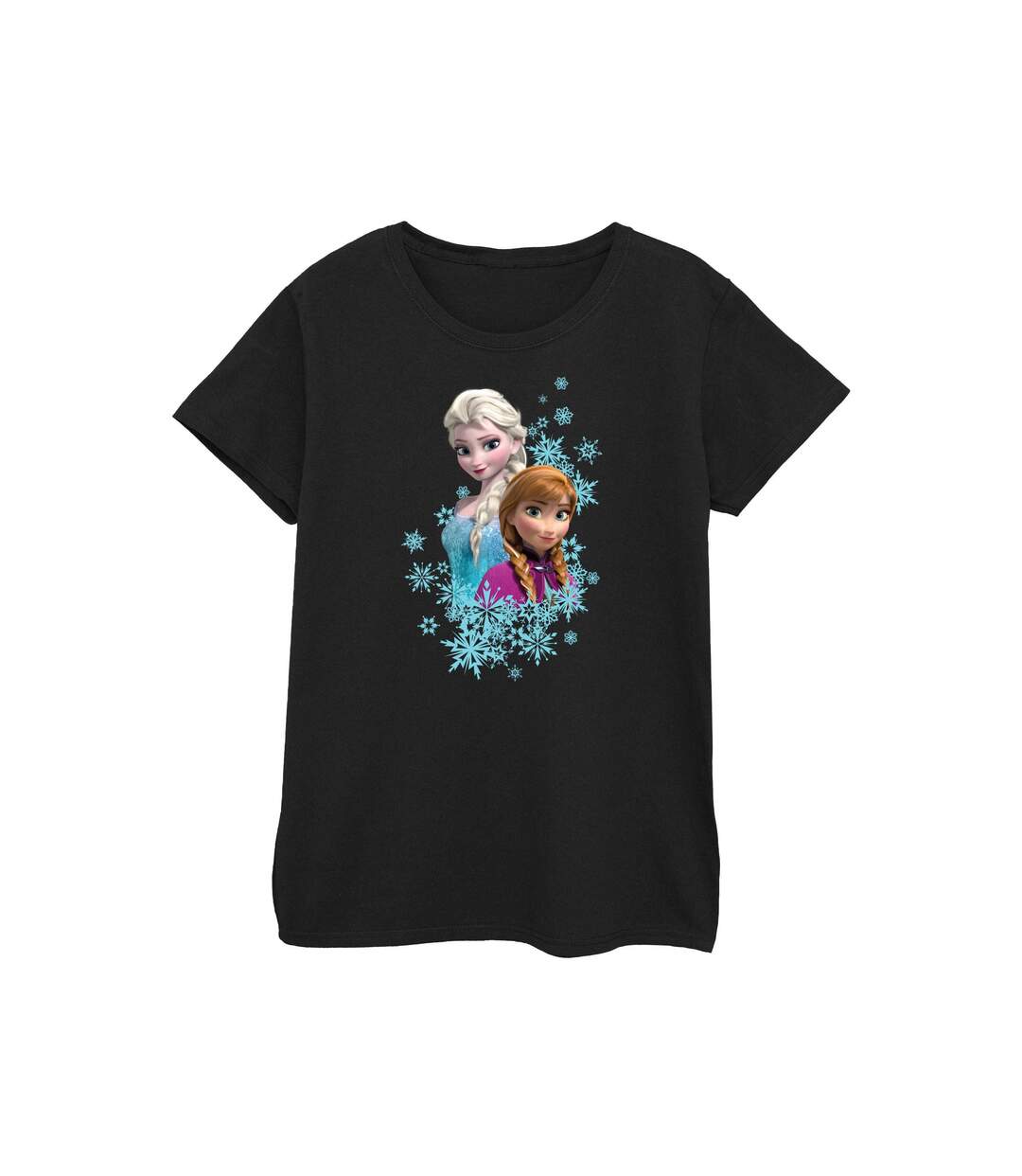 Disney Femme/Ladies Frozen Elsa and Anna Sisters Cotton T-Shirt (Noir) - UTBI48120-1