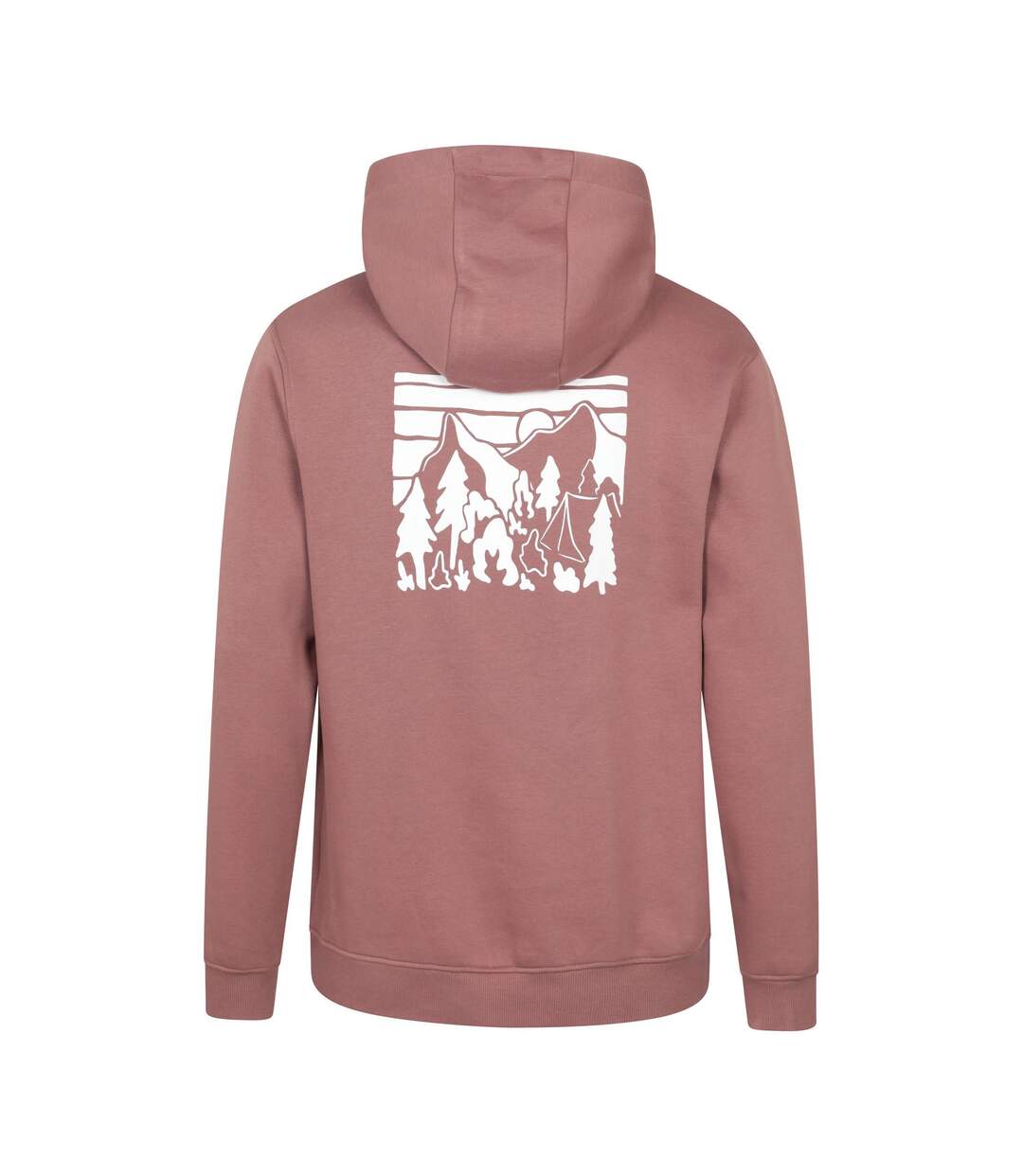 Mens Mountain Badge Hoodie Light Brown Mountain Warehouse-2