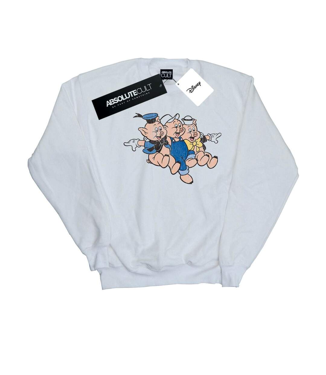 Disney - Sweat THREE LITTLE PIGS JUMP - Femme (Blanc) - UTBI13556-1