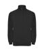 Mens Aneto Quarter Zip Sweatshirt Solid Black Roly-1