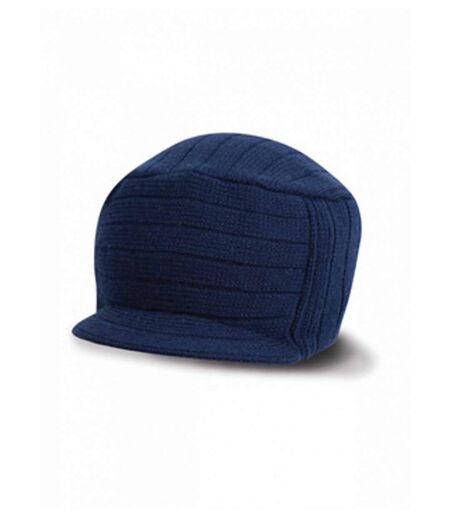 Bonnet casquette laine style army urban - RC061X - bleu marine