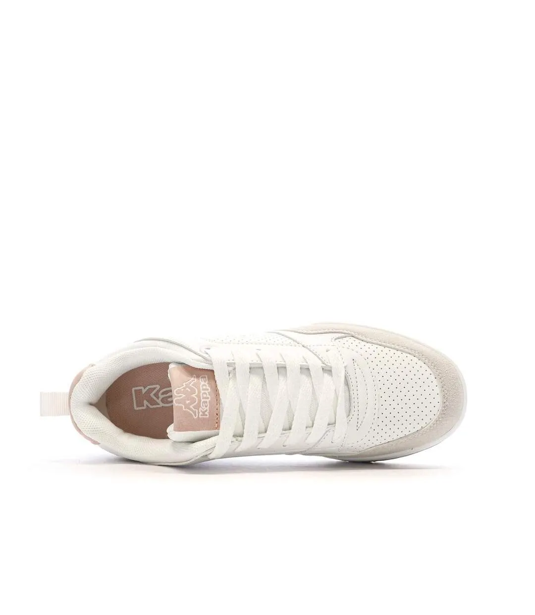 Baskets blanches/beiges/roses femme kappa manisw-4