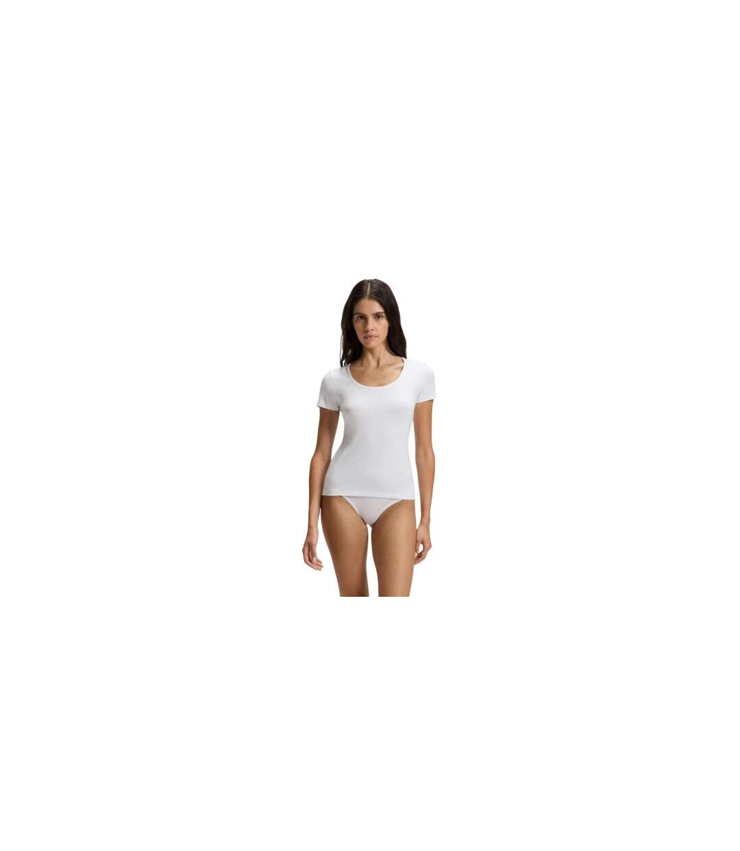 Pack Of 2  Womens/ladies Stretch T-shirt  White Hugo-1