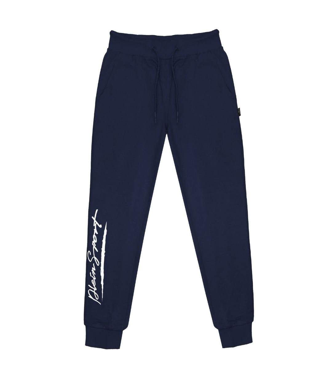 Pantalon De Jogging Motif/style Signature Homme Bleu Marine Plein Sport-1