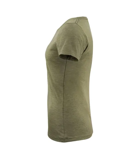 T-shirt Twoville Femme Vert Kaki Foncé James Harvest