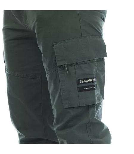 Pantalon À Poches Chesser Homme Vert Duck And Cover