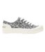 Womens/ladies Jazzin Plus Leopard Print Platform Trainers Grey Rocket Dog-3