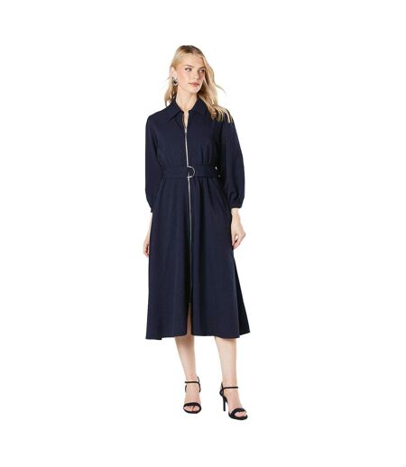 Robe mi-longue femme bleu marine Principles