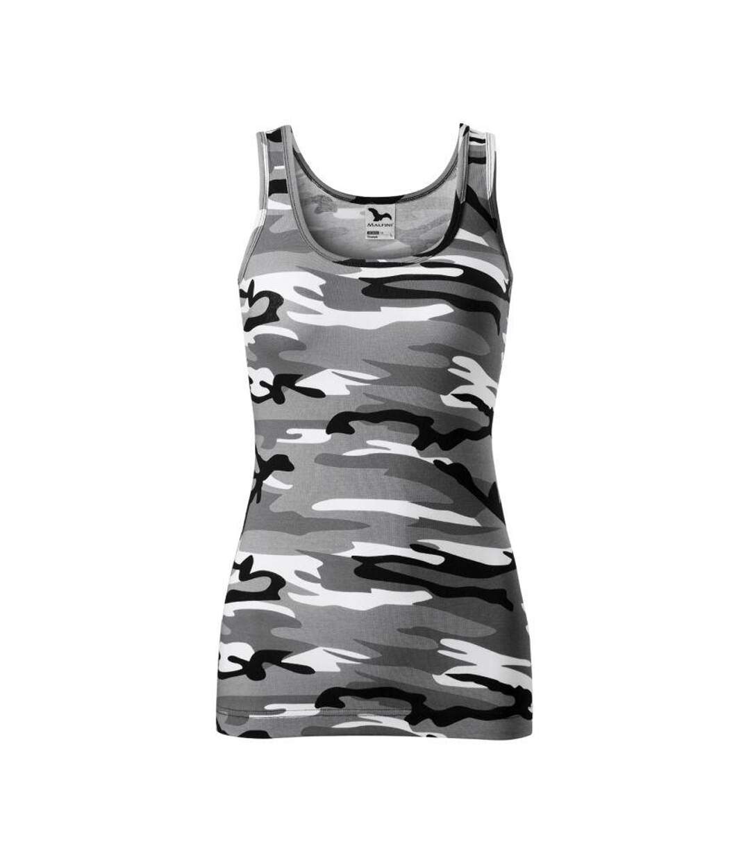 Débardeur Motif/style Camouflage Triumph Femme Blanc Noir Malfini-1