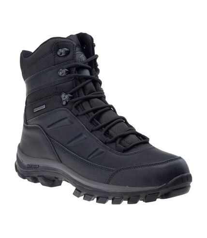 Elbrus Mens Spike Waterproof Mid Cut Snow Boots (Black/Dark Grey) - UTIG1563