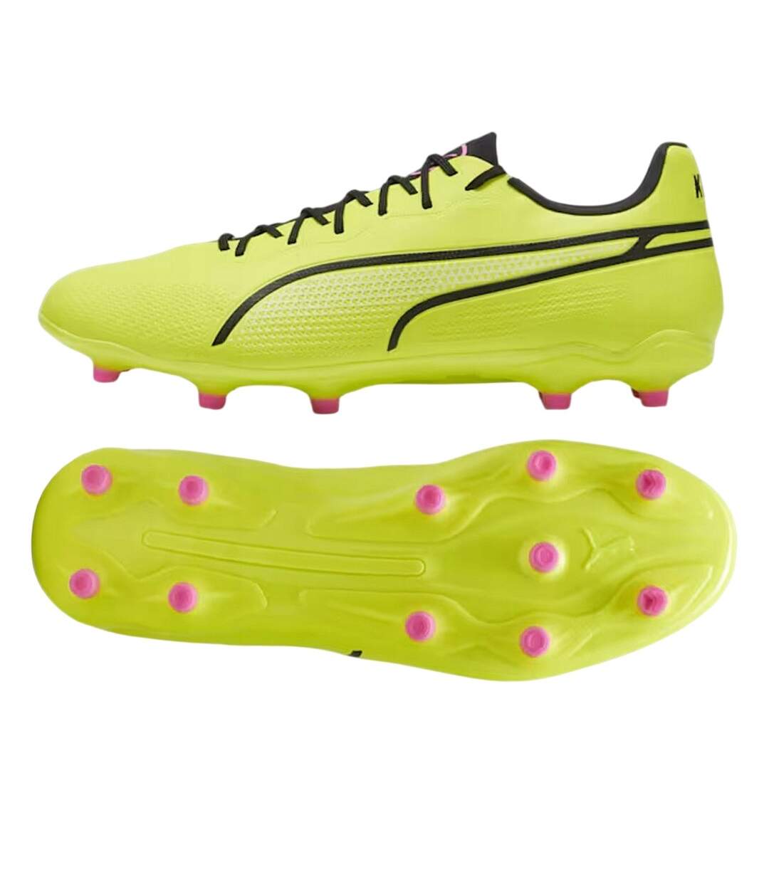 Chaussures De Foot Pour Terrain Ferme King Pro Homme Jaune Puma-3