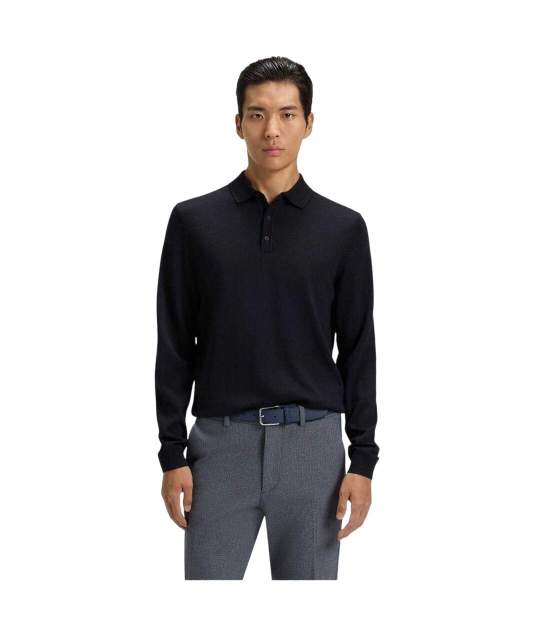 Polo Manches Longues Lanciomne Homme Bleu Foncé Boss-1