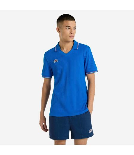 Umbro Mens Ribbed Tennis T-Shirt (Regal Blue) - UTUO2079