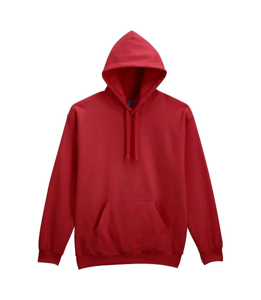 Mens Midweight Soft Touch Hoodie Cardinal Red Gildan-2